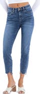 HINT OF BLU Chewed Hem Mid Rise Ankle Skinny Jeans