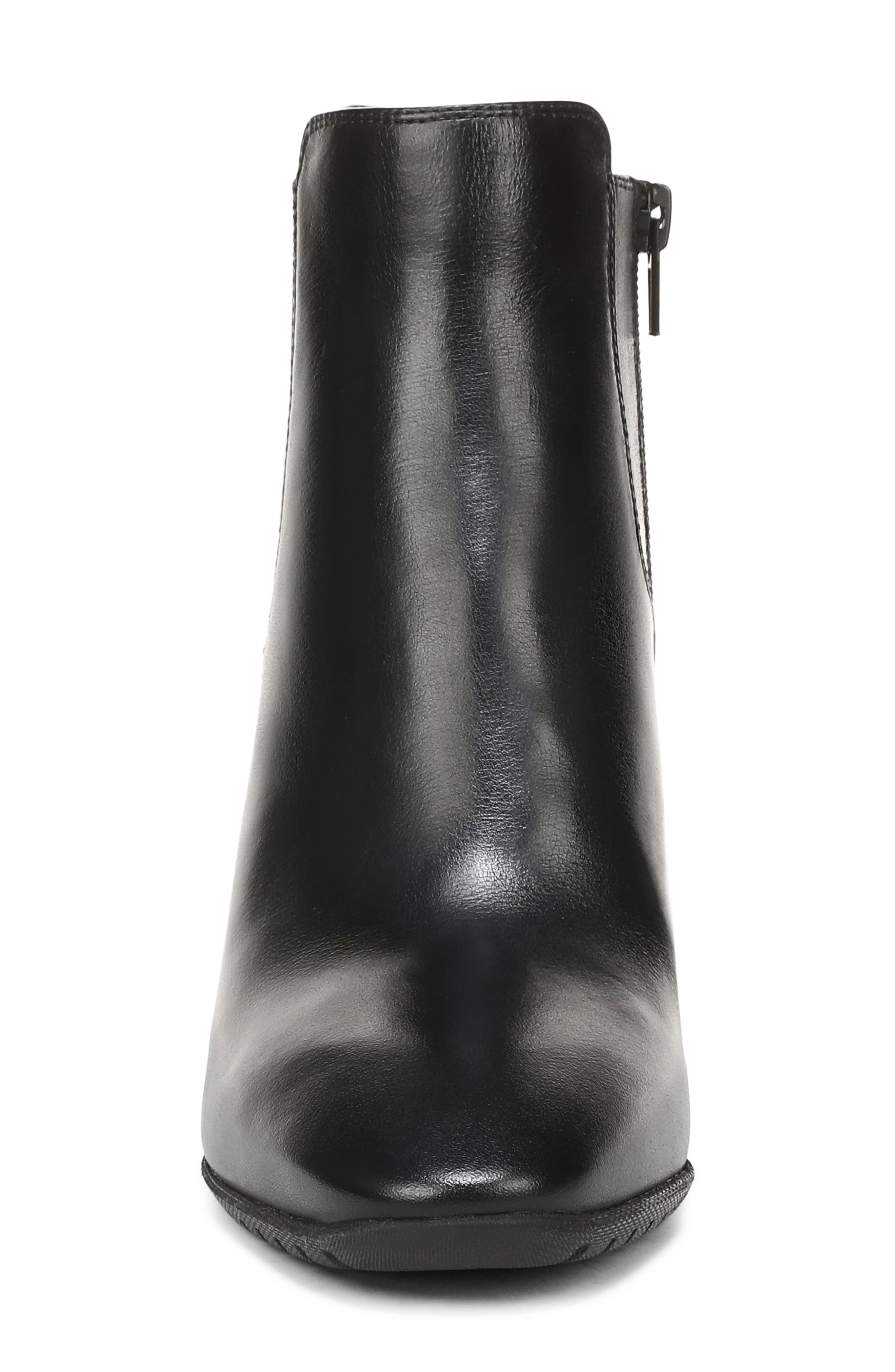 Anastacia Leather Bootie, Alternate, color, BLACK LEATHER