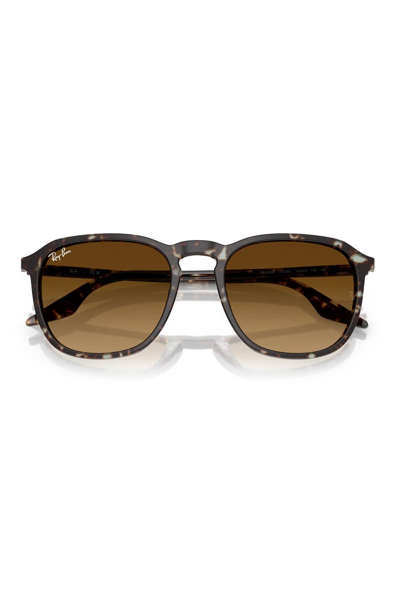 52mm Square Gradient Sunglasses, Alternate, color, BROWN