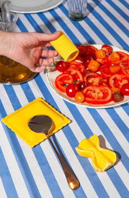 Doiy The Dolce Vita Collection Ravioli Ceramic Spoon Rest In Yellow