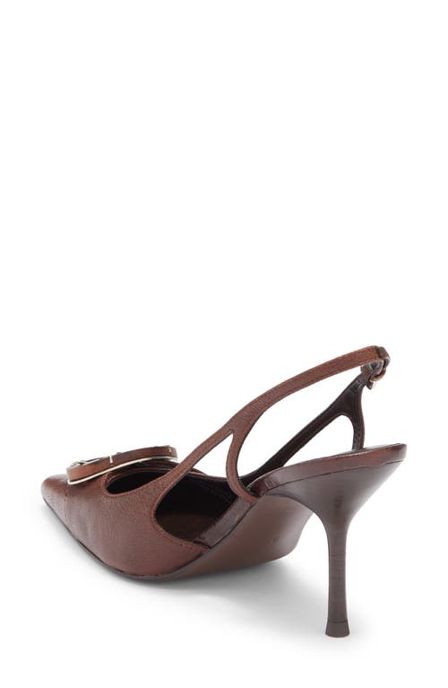 Jeffrey Campbell Hannigan Pointed Toe Slingback Pump In Brown