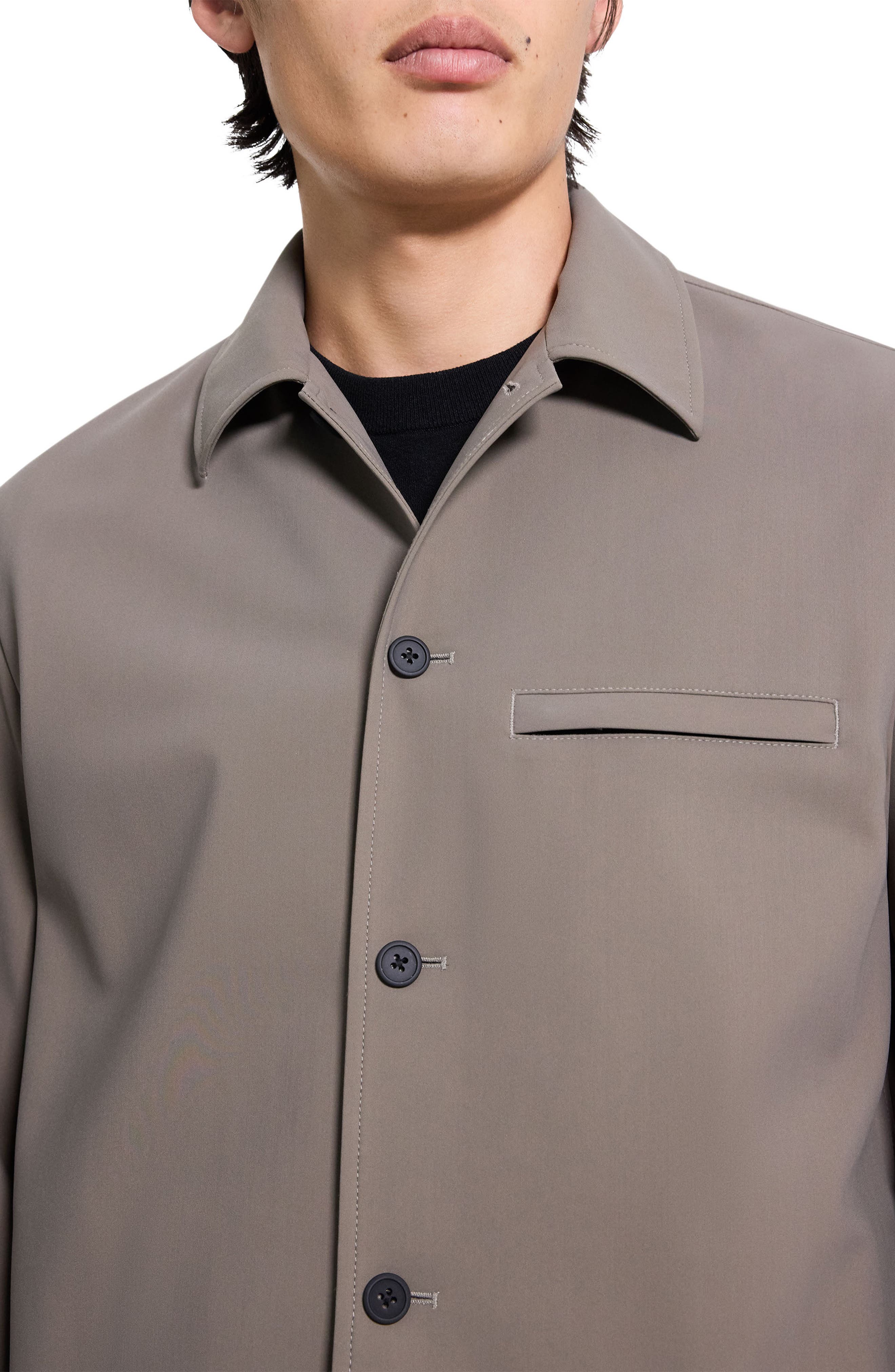 Overshirt in Precision Ponte Jacket - image 4