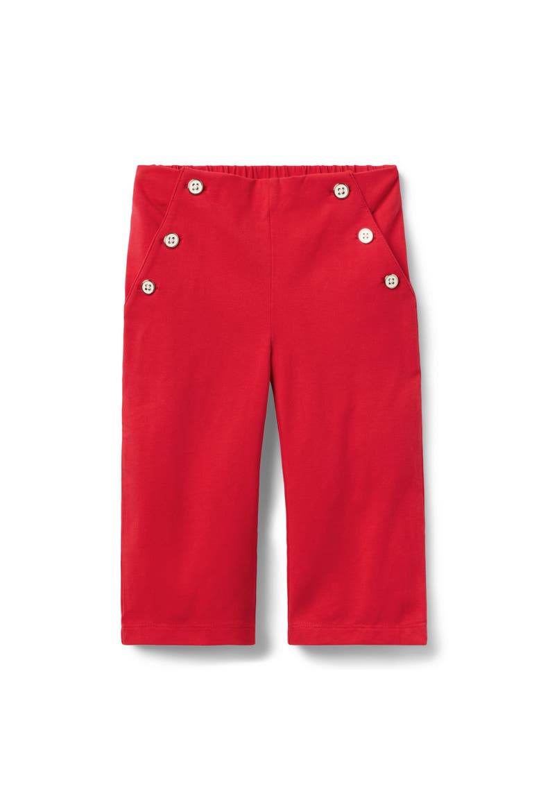 Wide Leg Button Pant, Main, color, Red