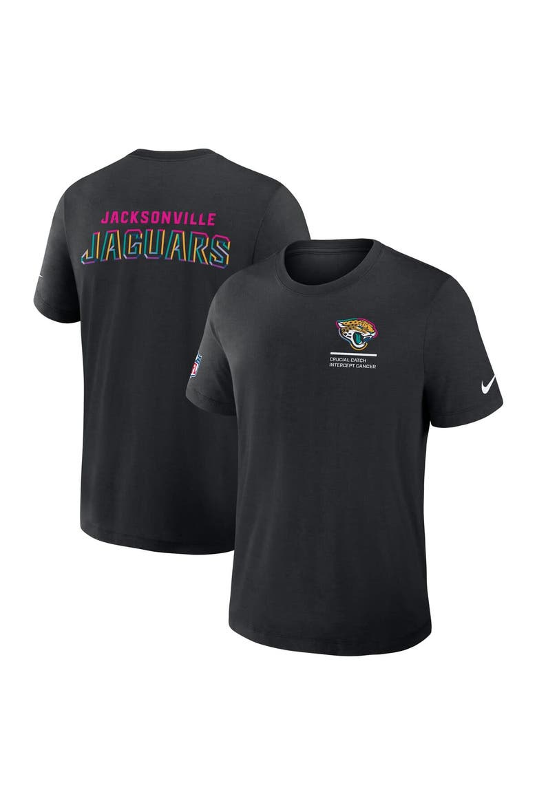 Men's Nike Black Jacksonville Jaguars 2025 NFL Crucial Catch Tri-Blend Dri-FIT T-Shirt, Alternate, color, Black