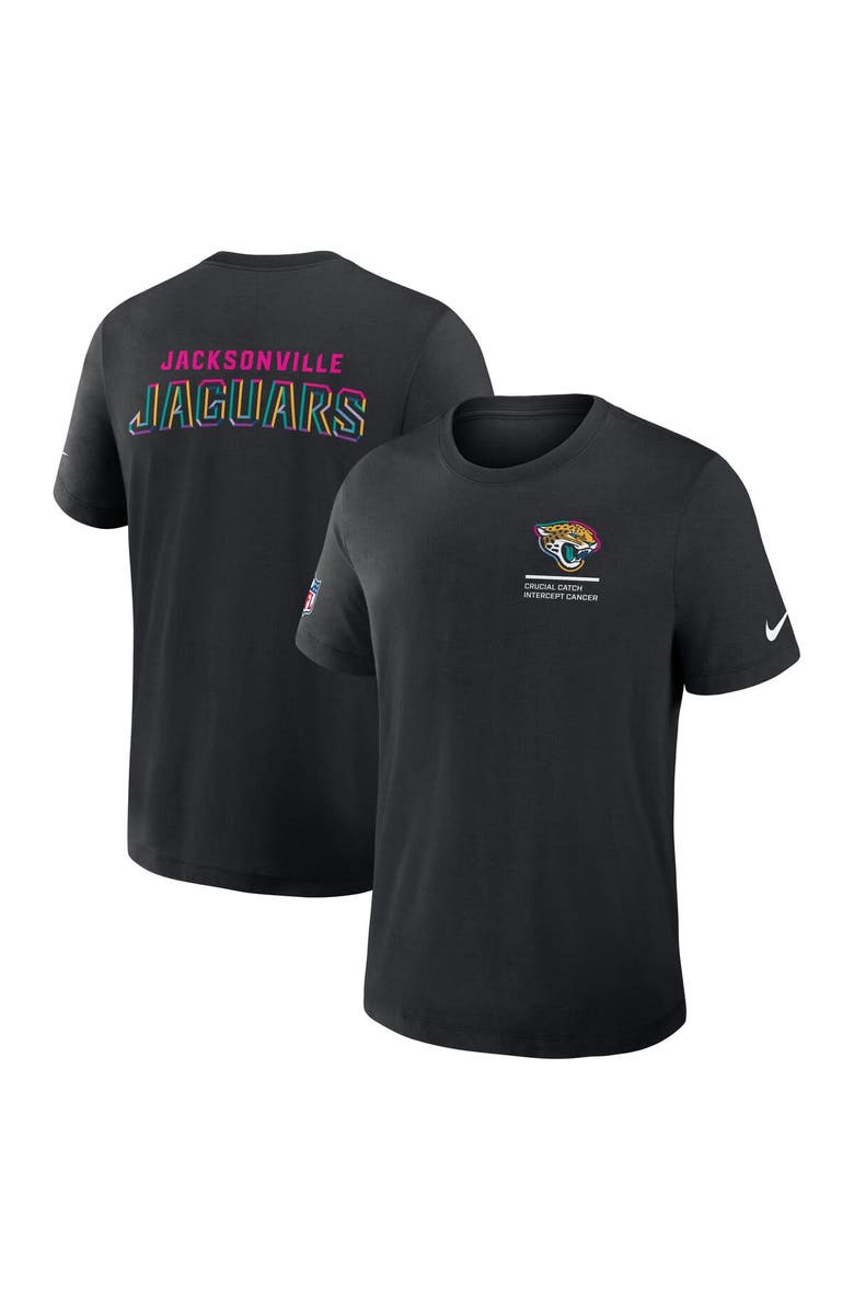 Nike Men's Nike Black Jacksonville Jaguars 2025 NFL Crucial Catch Tri-Blend Dri-FIT T-Shirt, Alternate, color, Black