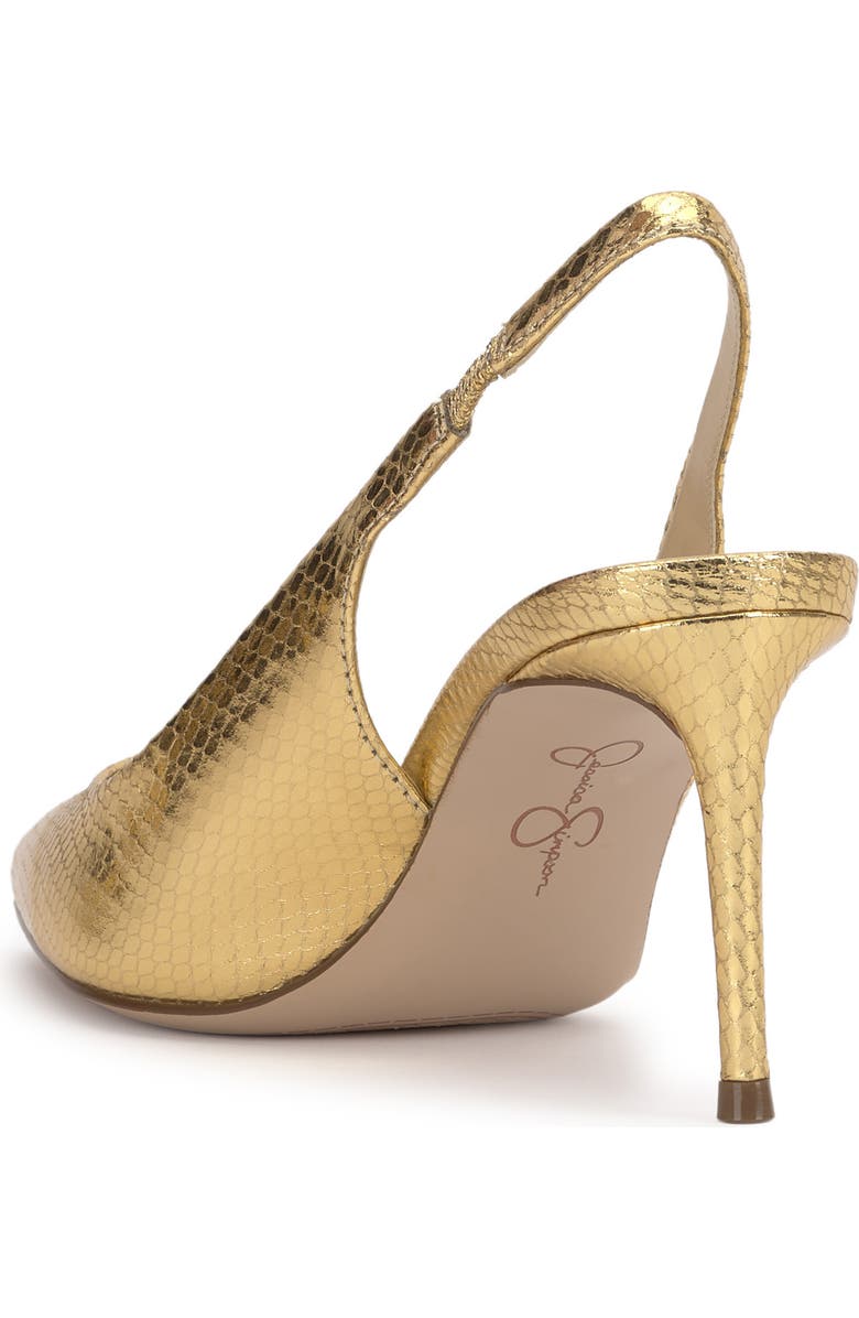 Jessica Simpson Souli Slingback Pointed Toe Pump, Alternate, color, Gold