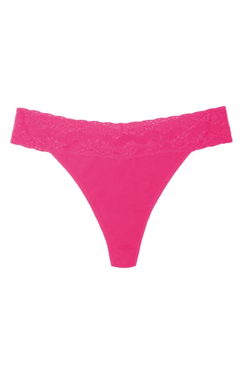 Natori Bliss Perfection One Size Thong In Pink