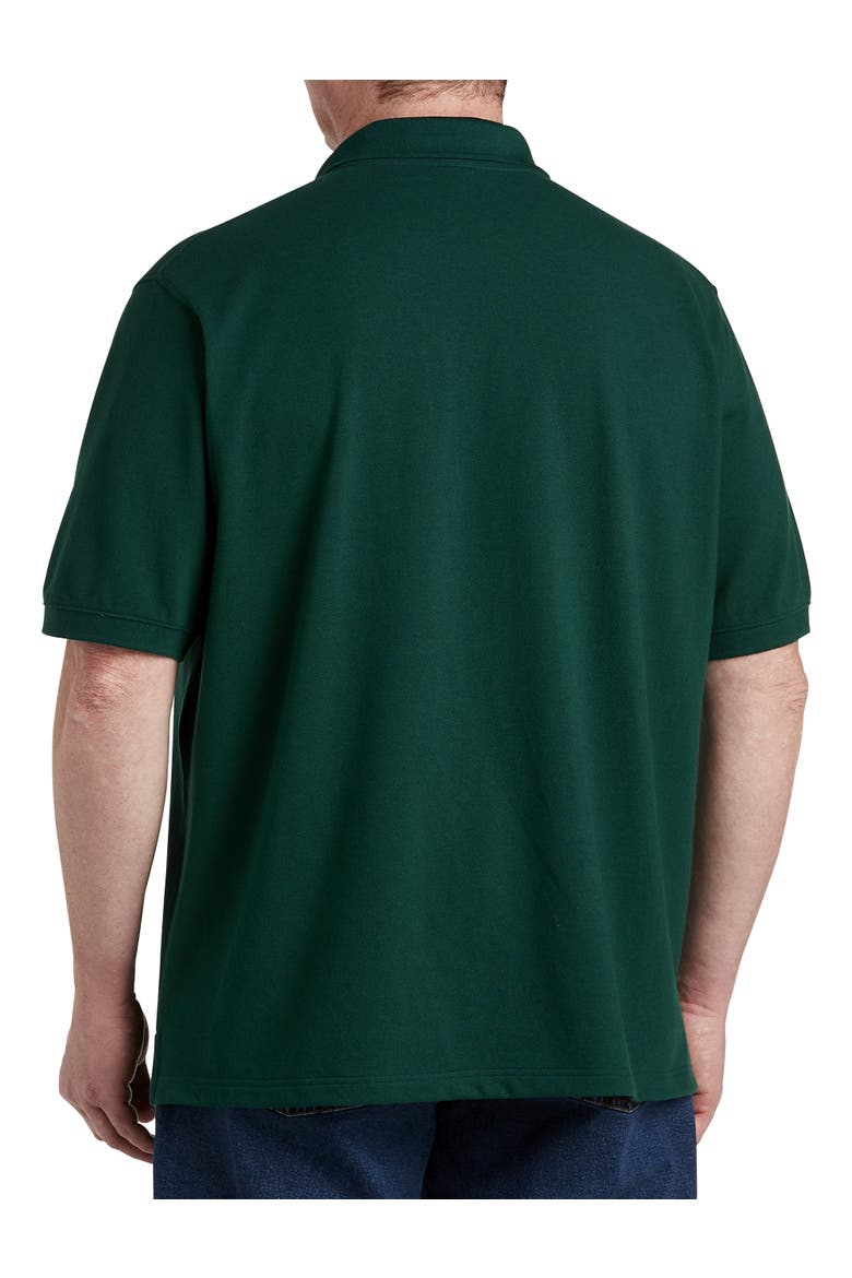 Big & Tall Piqué Mesh Short-Sleeve Polo Shirt, Alternate, color, HUNTER GREEN
