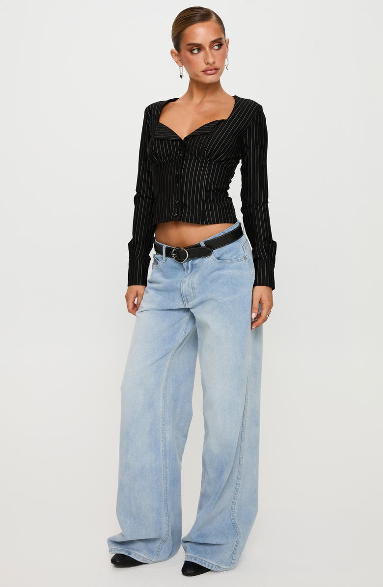 Princess Polly Set for Life Foldover Neck Crop Top, Alternate, color, 