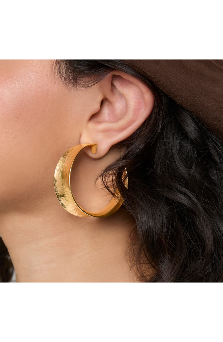 Jessica Simpson Sculptural Statement Earrings, Alternate, color, Gold