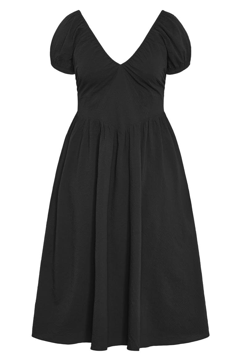 Shelby Midi Dress, Alternate, color, BLACK