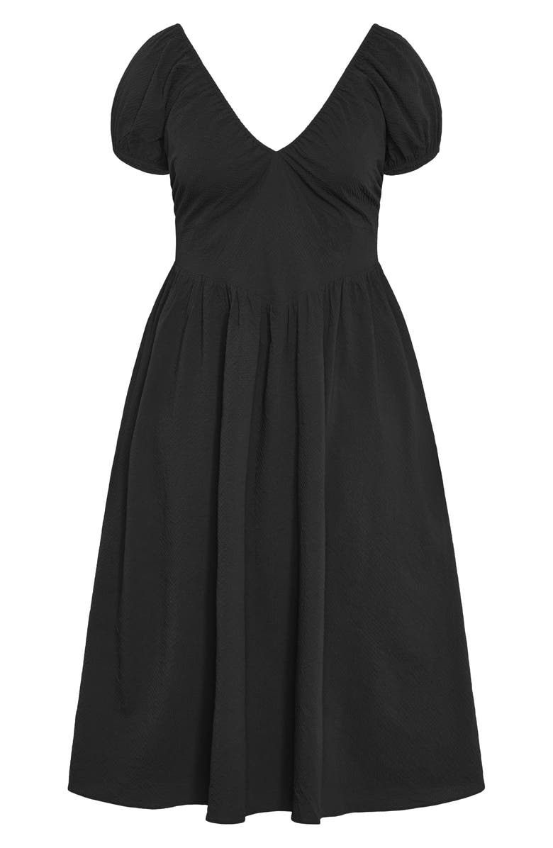 City Chic Shelby Midi Dress, Alternate, color, Black