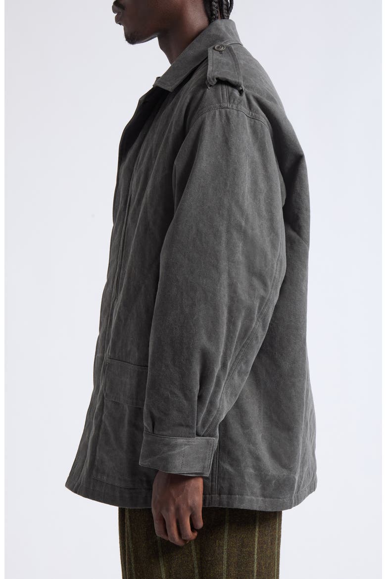 Padded Blouson Cotton Twill Jacket, Alternate, color, BLACK