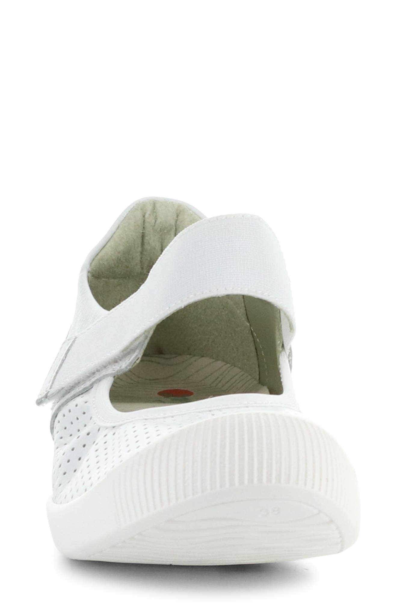 Softinos by Fly London Iglu Mary Jane Flat, Alternate, color, 006 White Smooth Lea