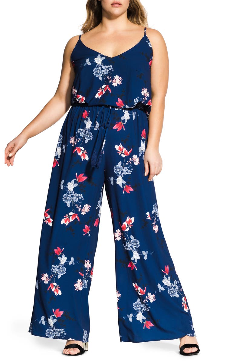 City Chic Lotus Love Jumpsuit, Main, color, 