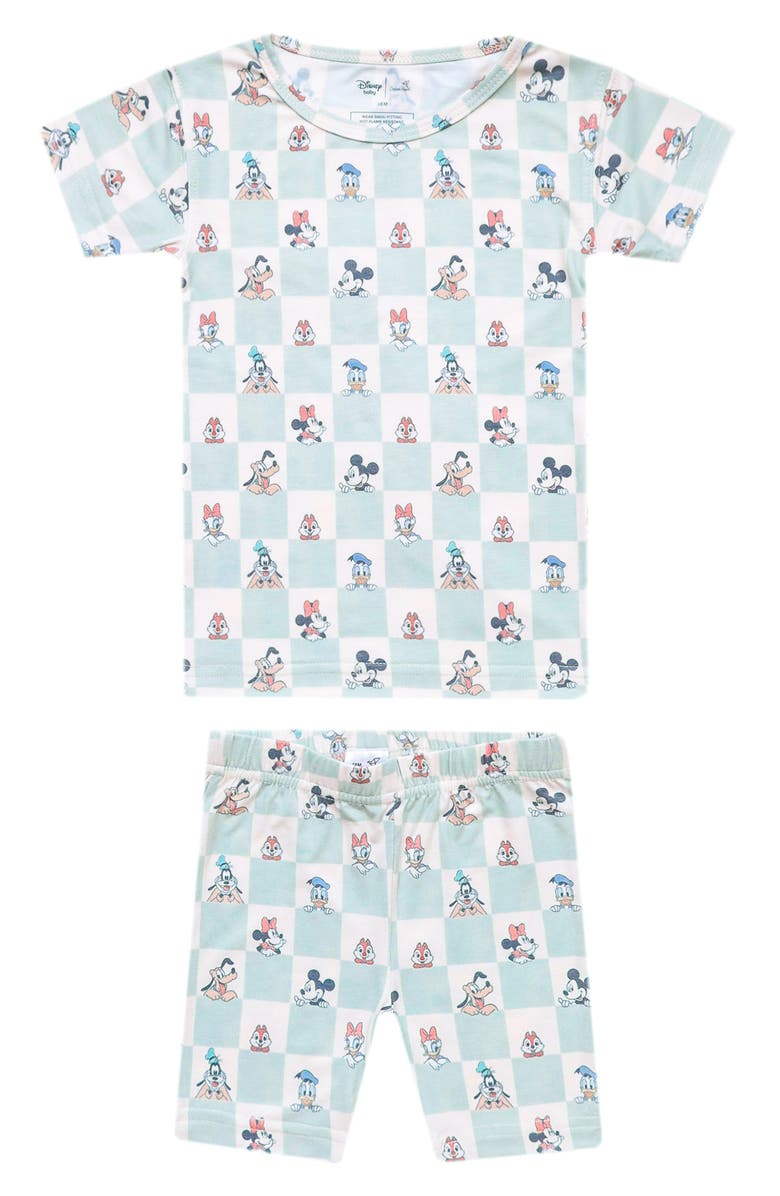 Copper Pearl Mickey & Friends Fitted Two-Piece Short Pajamas, Main, color, Mickey Mouse Friends