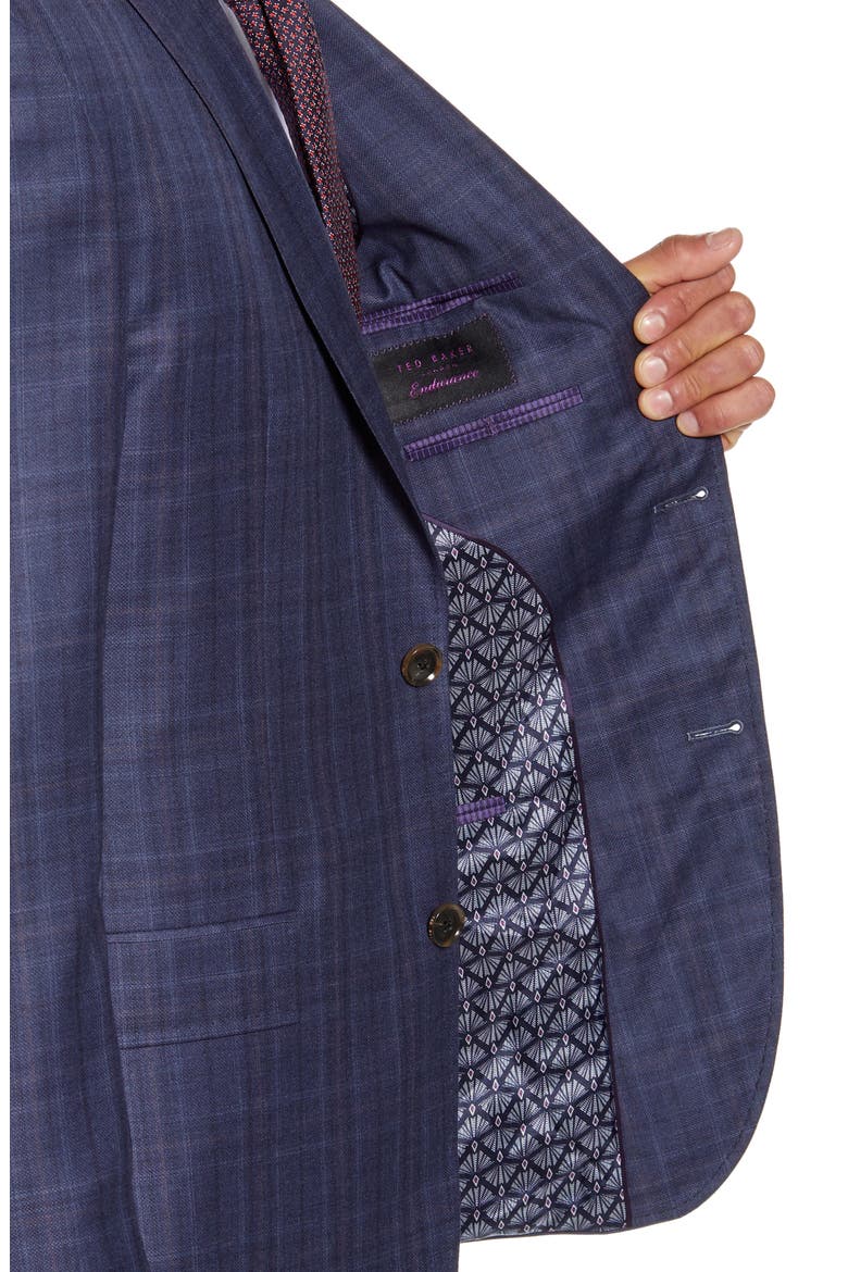 Roger Trim Fit Plaid Wool Sport Coat, Alternate, color, BLUE