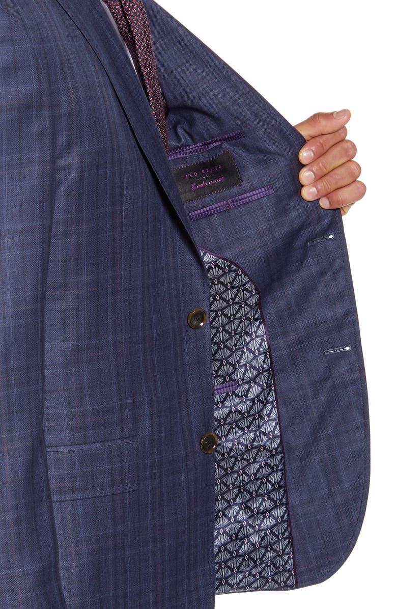 Ted Baker London Roger Trim Fit Plaid Wool Sport Coat, Alternate, color,
