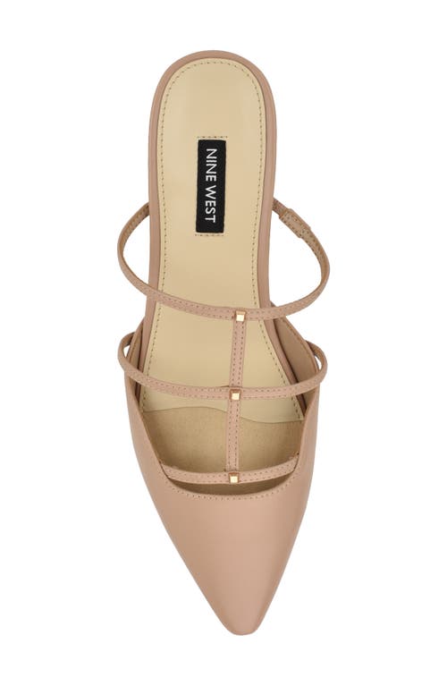 Shop Nine West Paoly Pointed Toe Flat In Light Natural