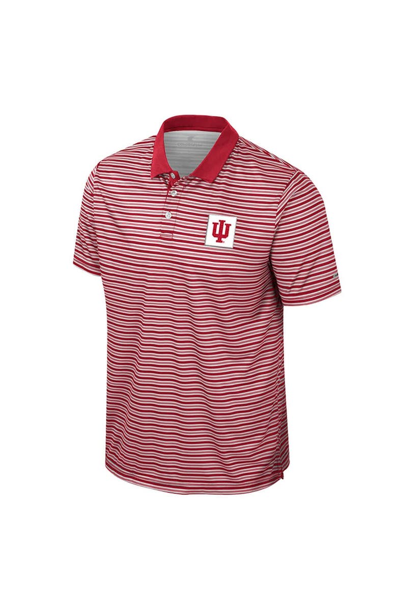 COLOSSEUM Men's Colosseum Crimson Indiana Hoosiers Striped Polo, Alternate, color, Crimson