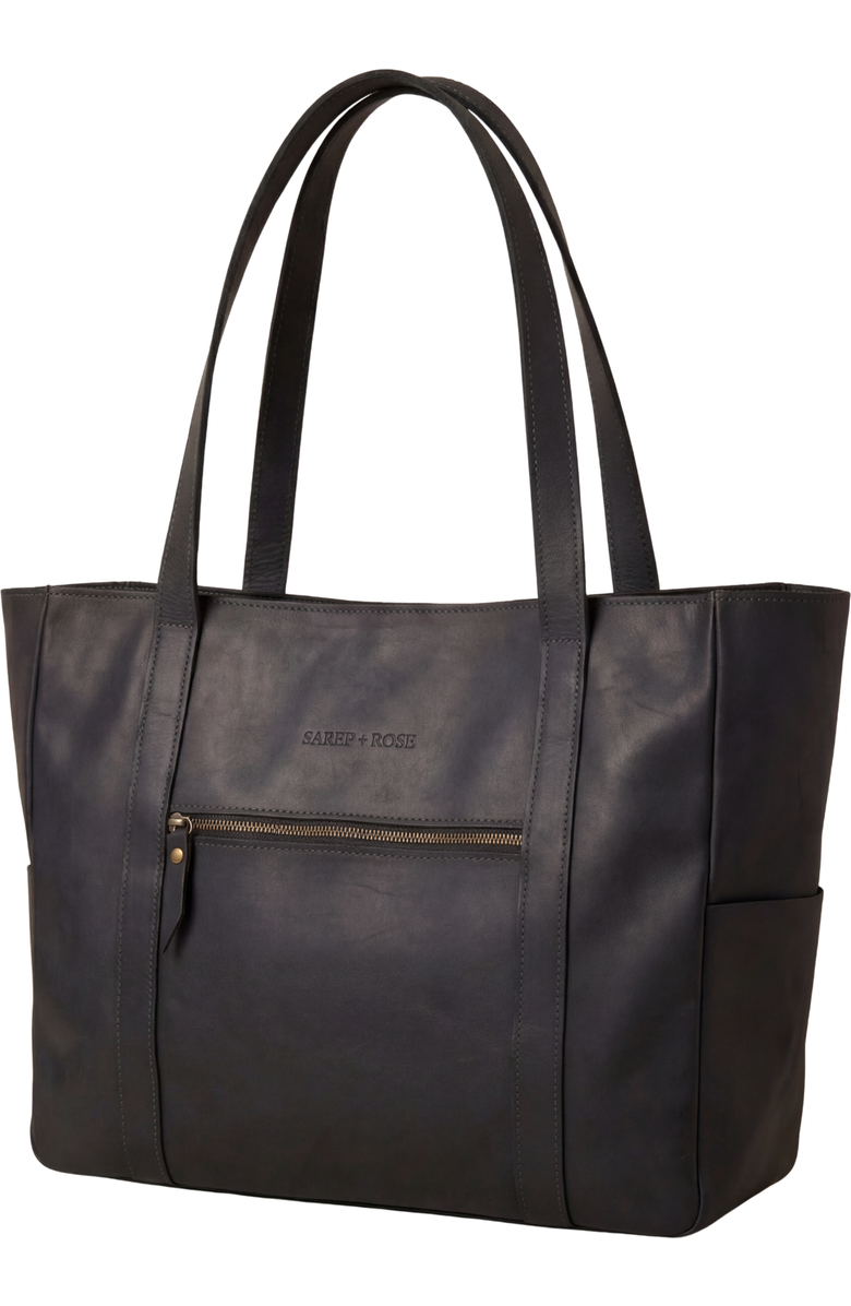 Sarep + Rose Cara Tote Bag, Alternate, color, Black Nubuck