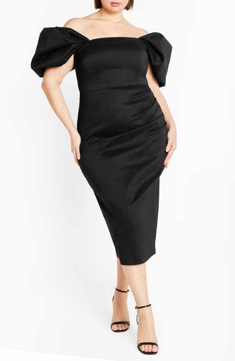 Elyse Puff Sleeve Sheath Dress