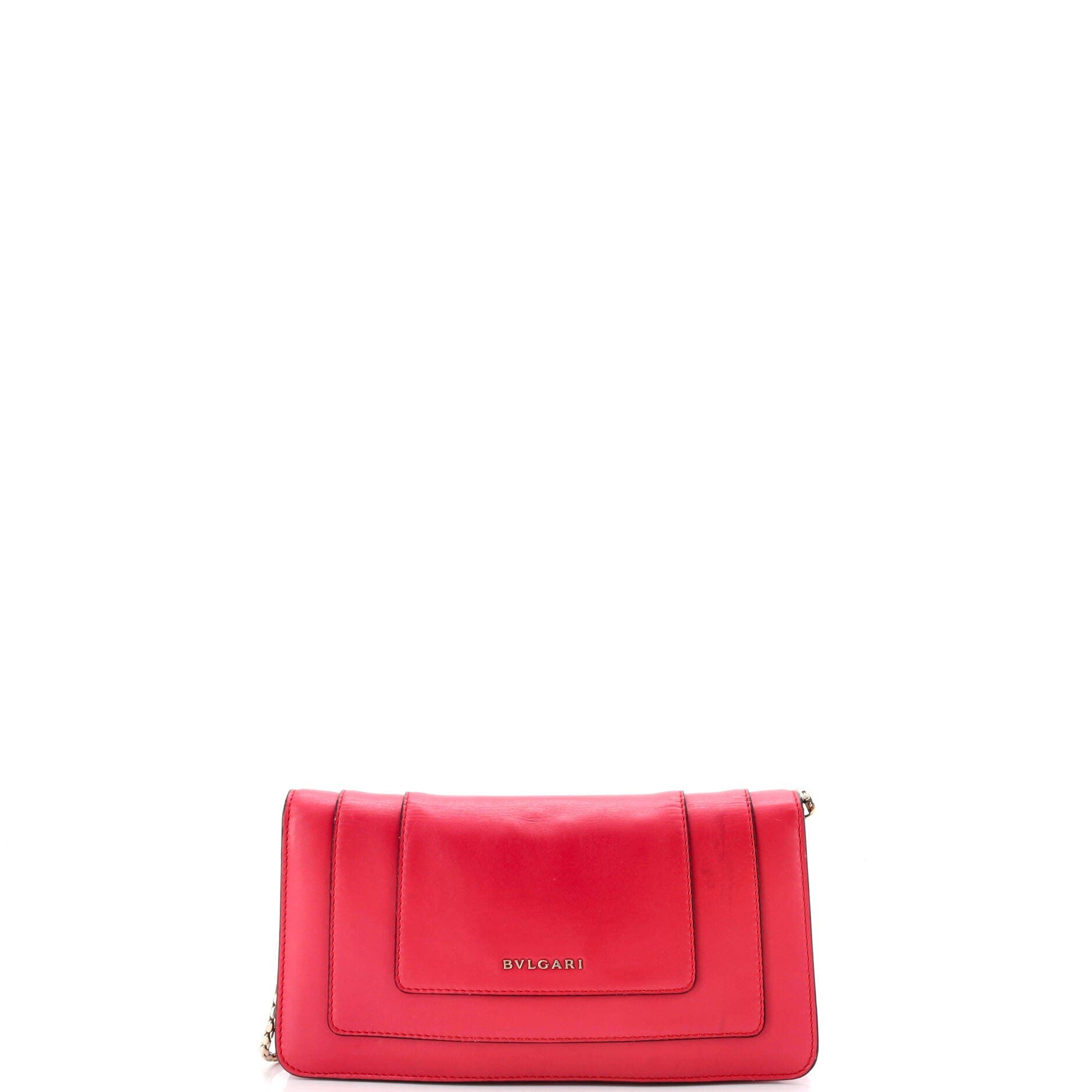 Serpenti Forever Chain Clutch Leather, Alternate, color, Pink