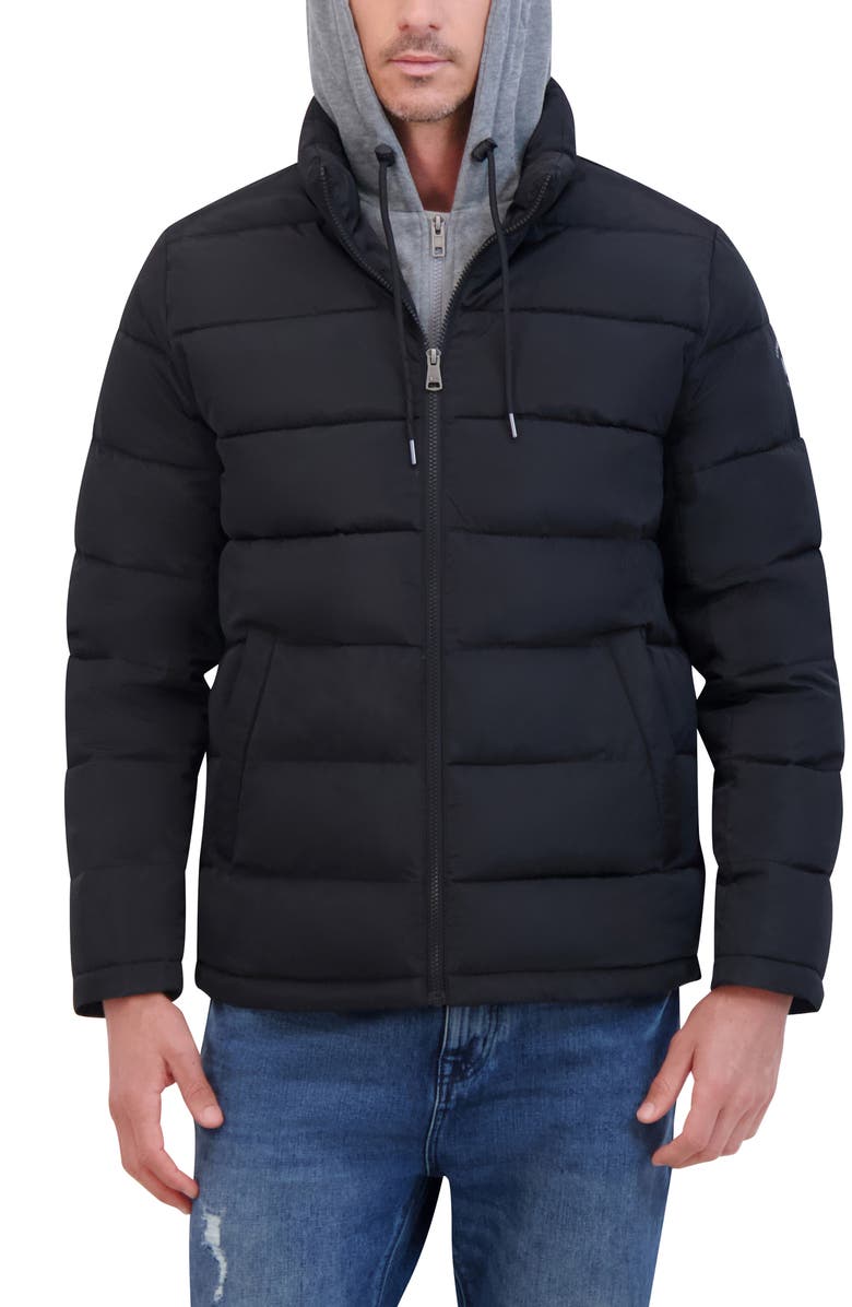 Kenneth Cole New York Water Resistant Puffer Jacket, Alternate, color, Black