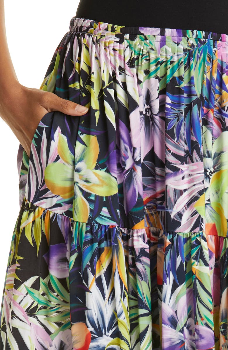 KOBI HALPERIN Noe Tiered Midi Skirt, Alternate, color,