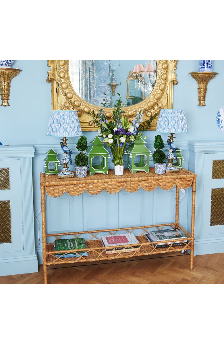 Mrs. Alice Ikat Lampshade, Alternate, color, Blue