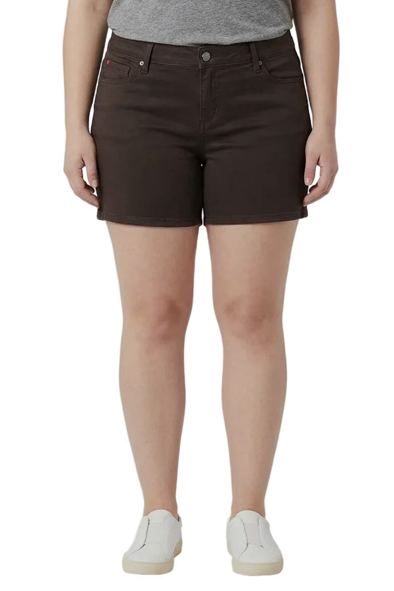 Stretch Cotton Blend Shorts, Main, color, BLACK