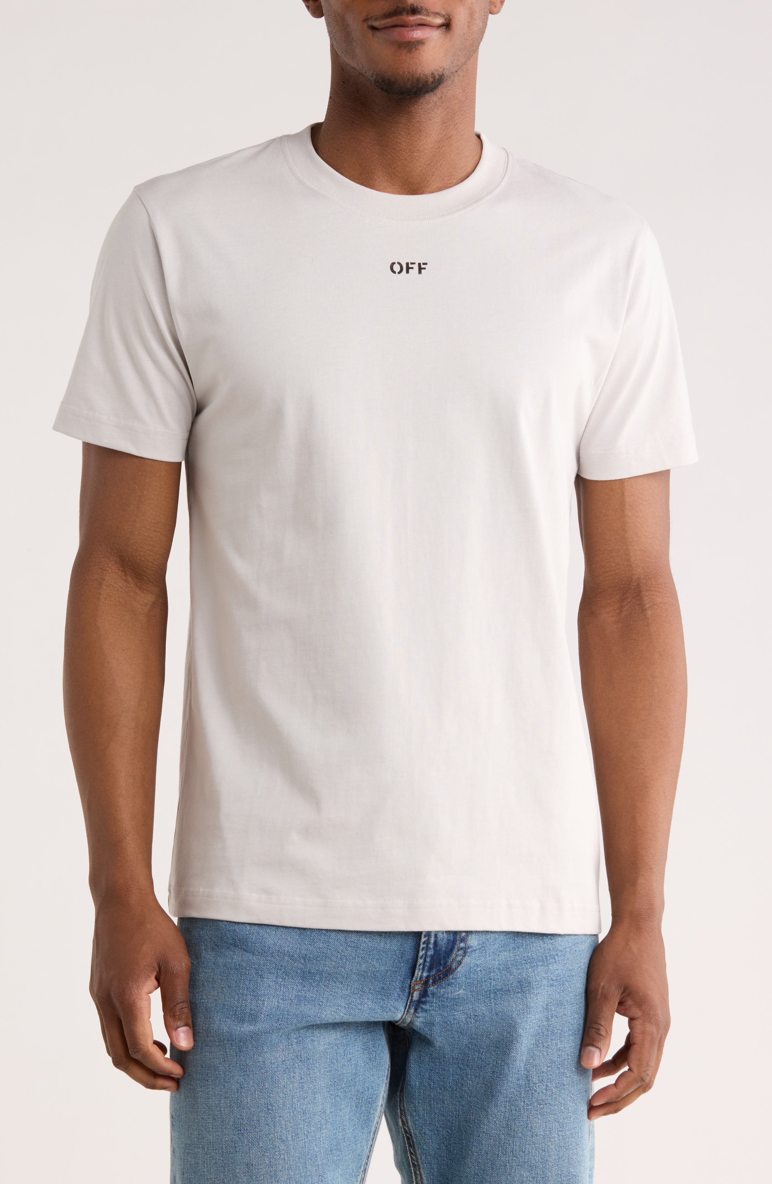 Off-White Slim Fit OFF Stamp Graphic T-Shirt