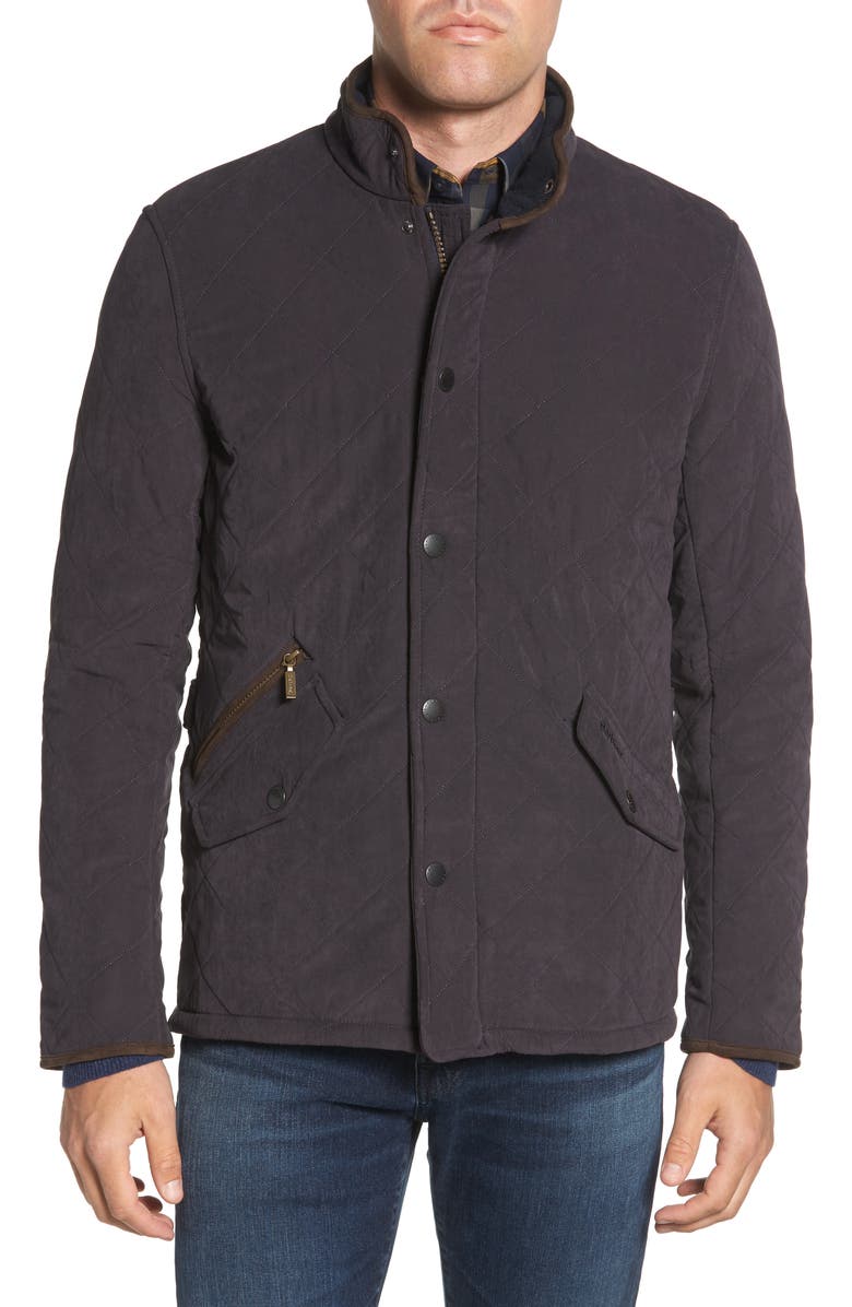 Barbour Bowden Quilted Nylon Jacket, Alternate, color, Navy