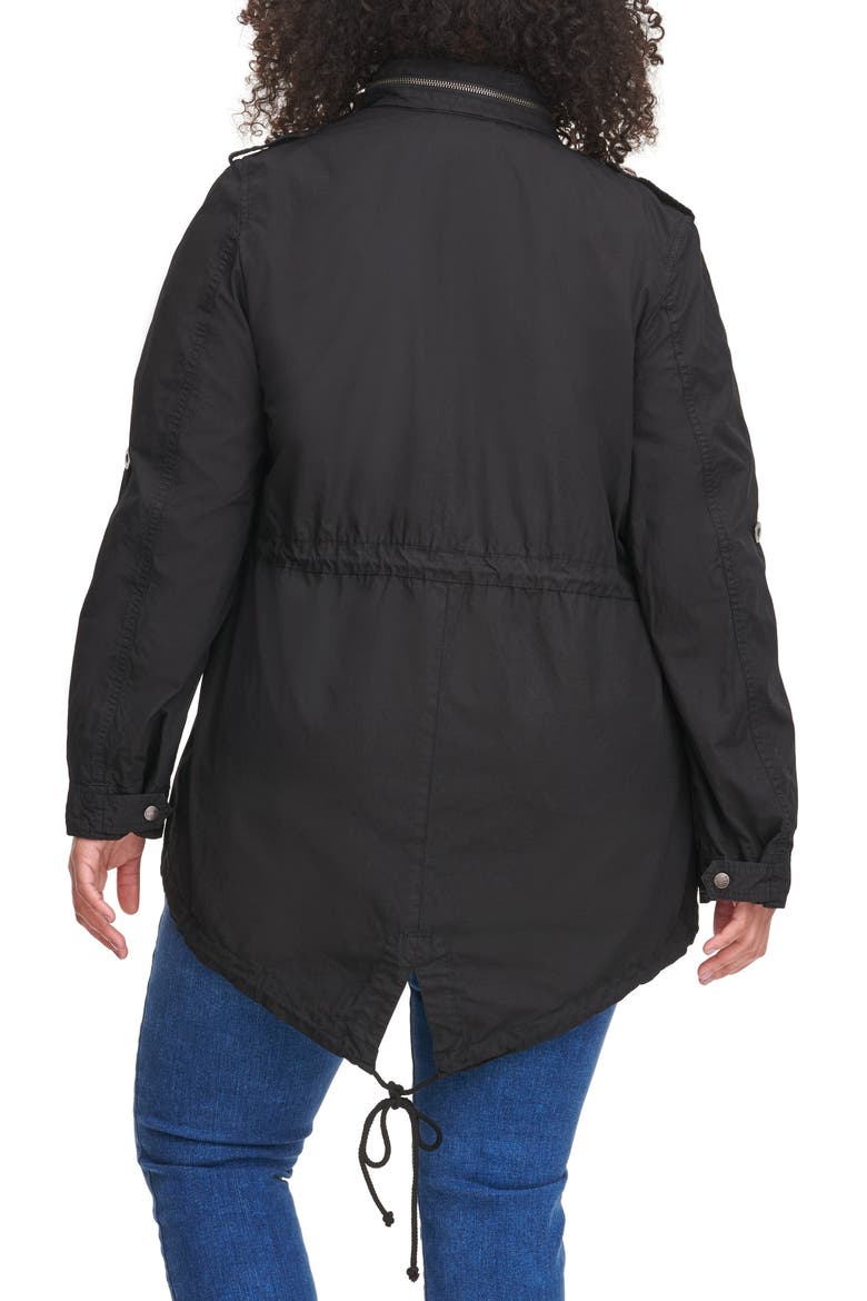 Levi's® Parachute Cotton Fishtail Jacket, Alternate, color, BLACK