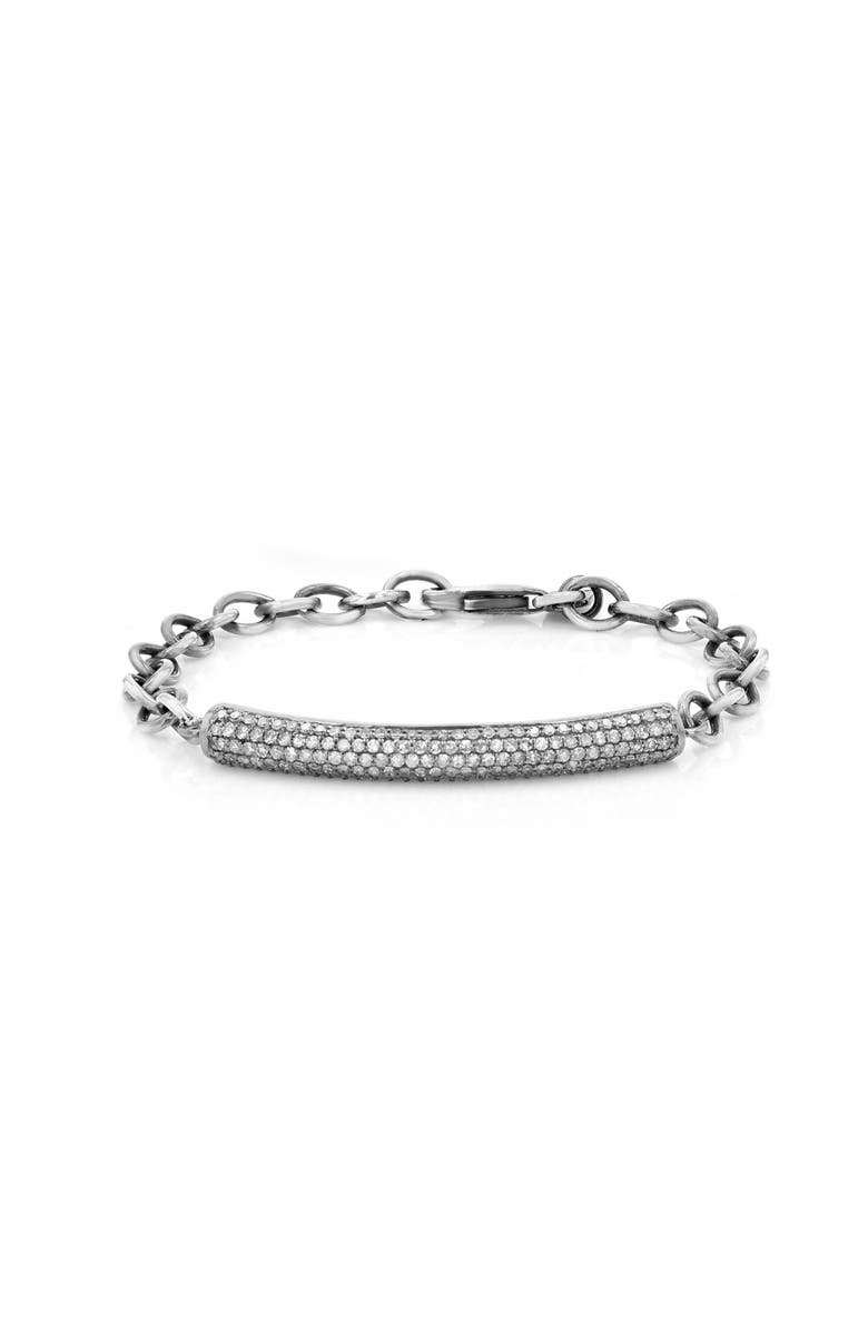 Sheryl Lowe Pave Diamond Tube Chain Bracelet, Main, color, 