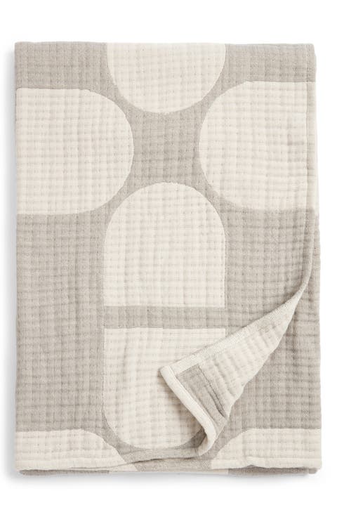 Textured Cotton Throw Blanket