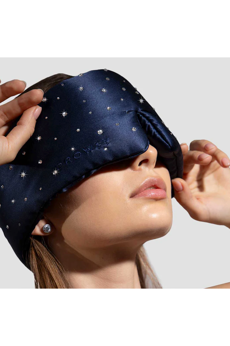Swarovski Silk Sleep Mask, Alternate, color, Midnight Blue
