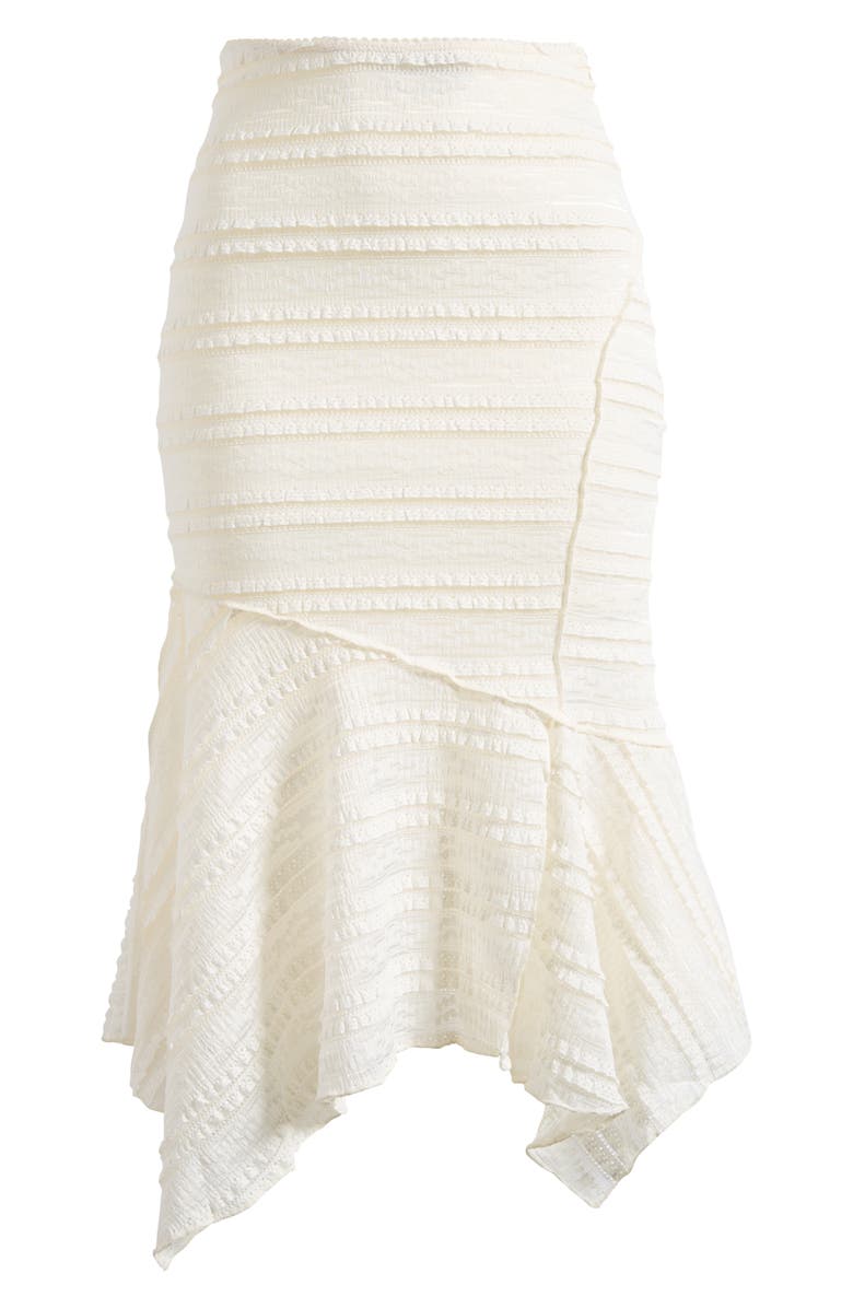 All in Favor Lace Handkerchief Hem Skirt, Alternate, color, Cream