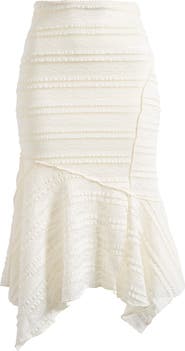 All in Favor Lace Handkerchief Hem Skirt