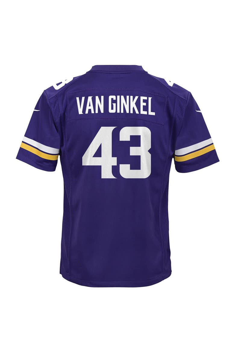 Youth Nike Andrew Van Ginkel Purple Minnesota Vikings Youth, Alternate, color, Purple