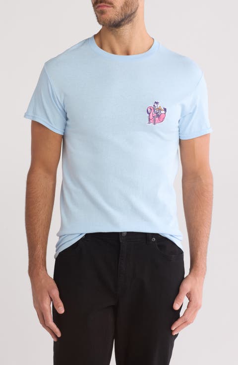 Skeleton Flamingo Patch T-Shirt