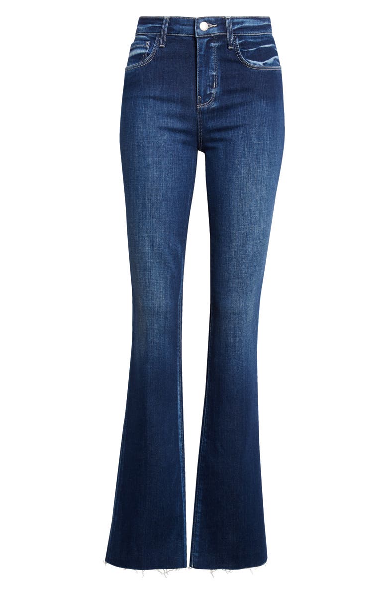 L'AGENCE Ruth Raw Hem Straight Leg Jeans, Alternate, color, Sterling