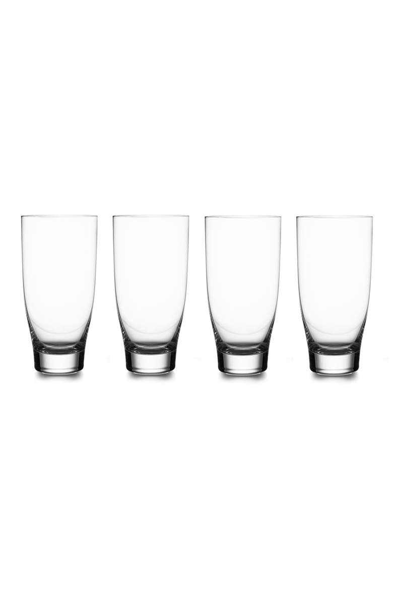 Vie Set of 4 Highball Glasses, Main, color, CLEAR