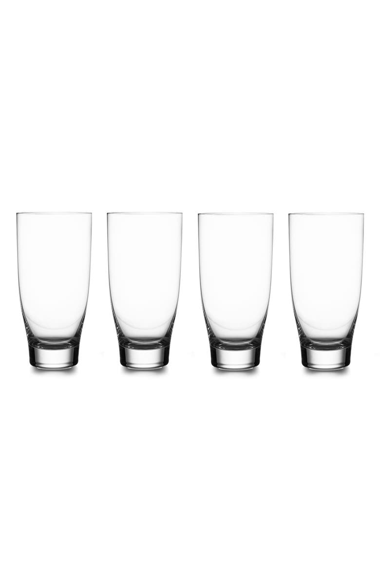 Nambé Vie Set of 4 Highball Glasses, Main, color, Clear