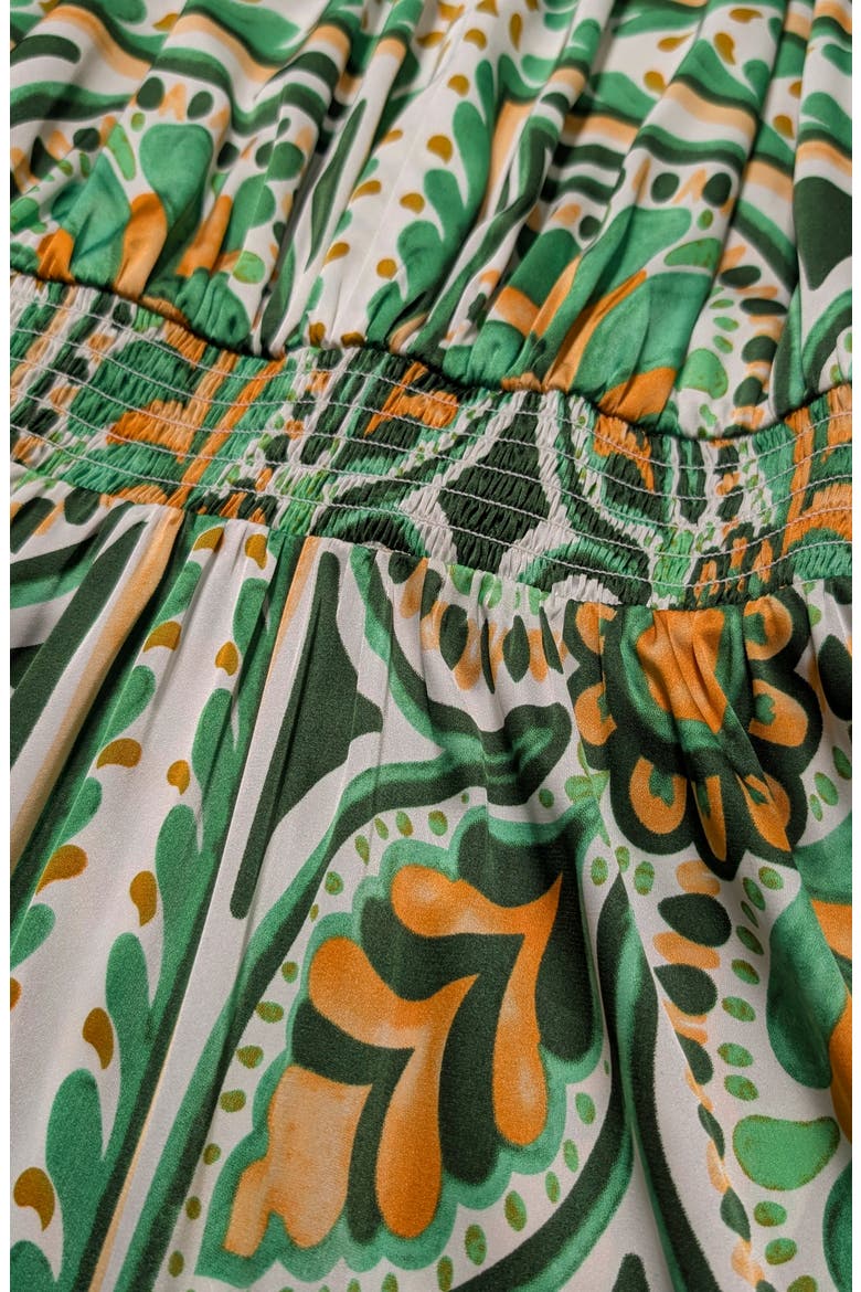 Abstract Maxi Halter Dress, Alternate, color, GREEN MULTI