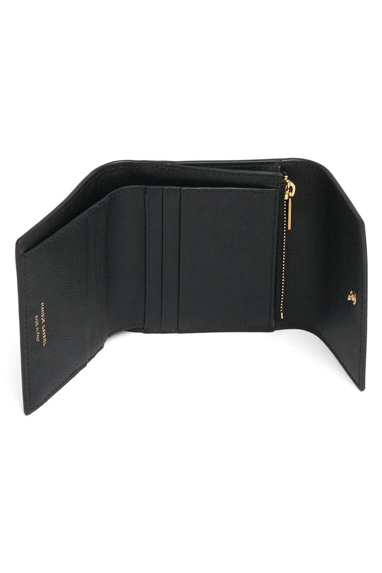 Leather Trifold Wallet, Alternate, color, BLACK