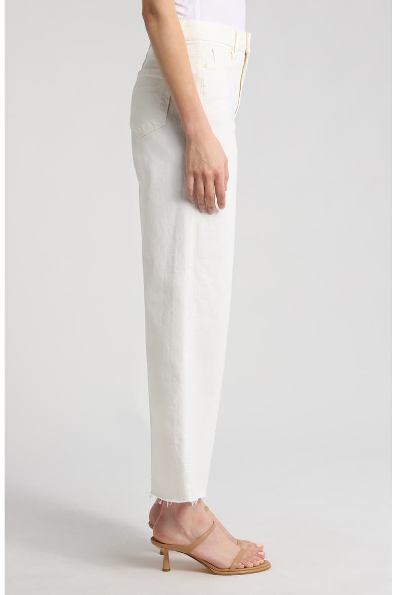 Anessa High Waist Raw Hem Wide Leg Jeans, Alternate, color, TONALECRU