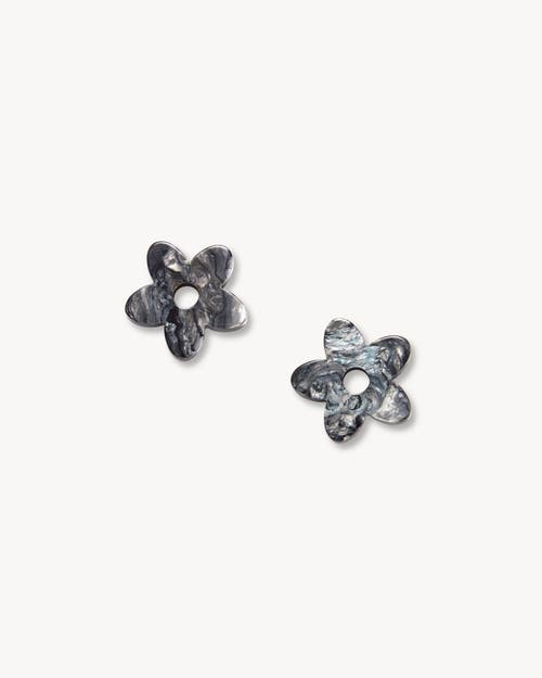 Machete Petite Flower Charms In Obsidian