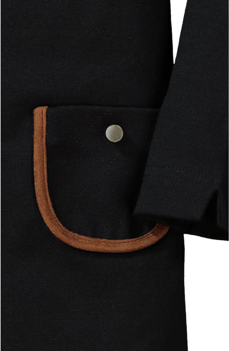 Hope & Henry Baby Girls' Quilted Ponte Riding Dress, Infant, Alternate, color, Black