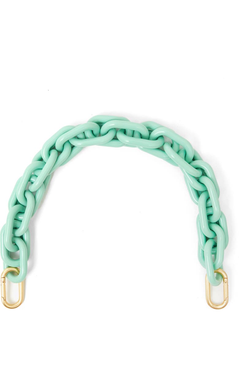 Clare V. Shortie Resin Link Chain Strap, Main, color, Mist Resin